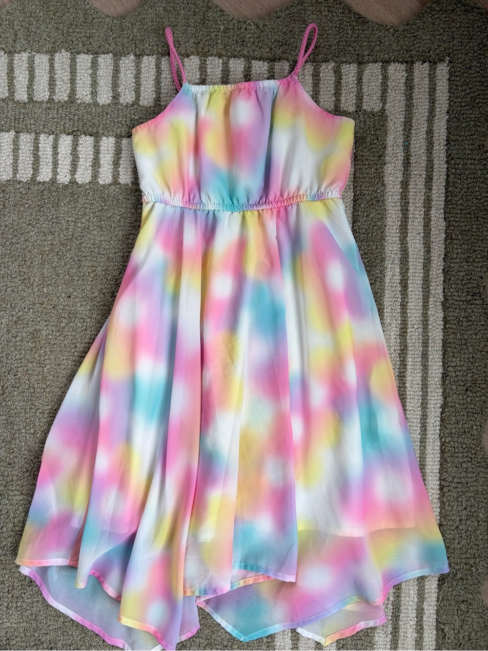 H&M Girls' Pastel Tie-Dye Sundress - Pink, Blue & Yellow